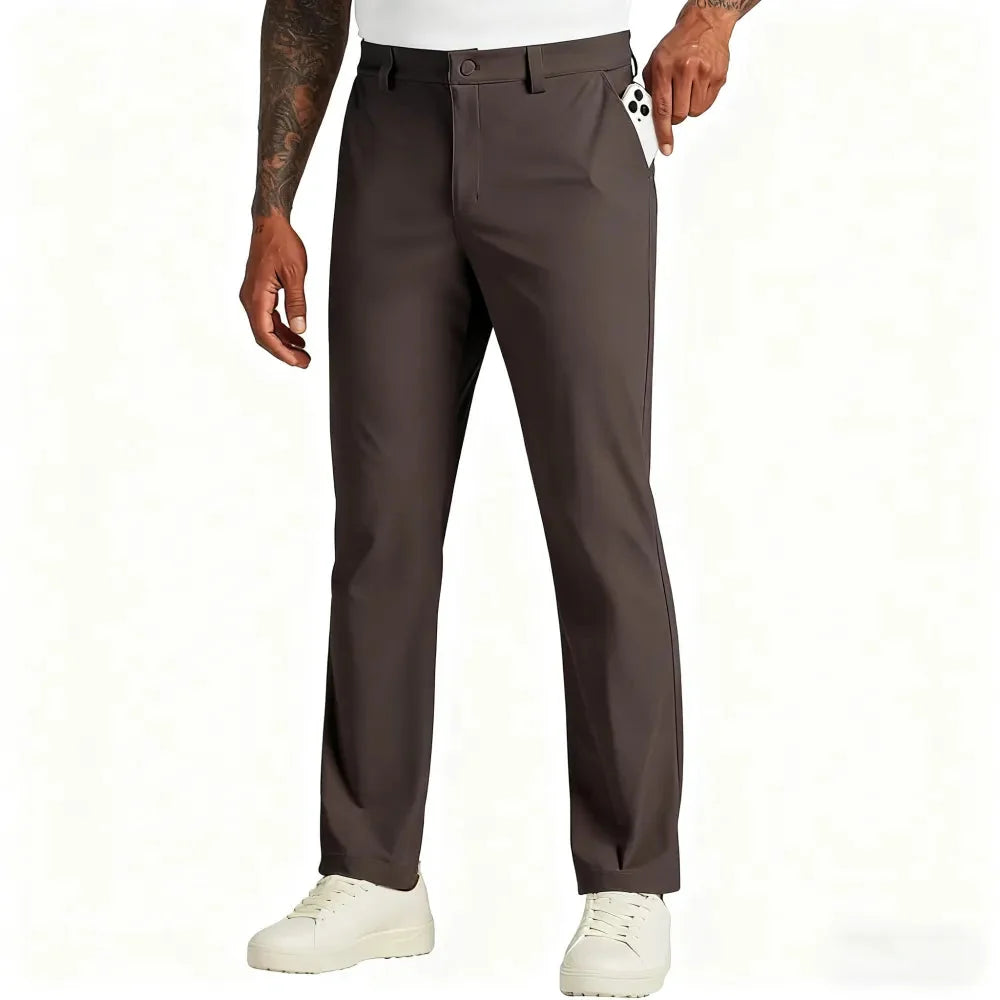 Herren-Golfhosen mit Stretch und geradem Bein