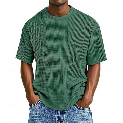 Premium Waffle-Knit T-Shirt – Lässig, Atmungsaktiv & Komfortabel