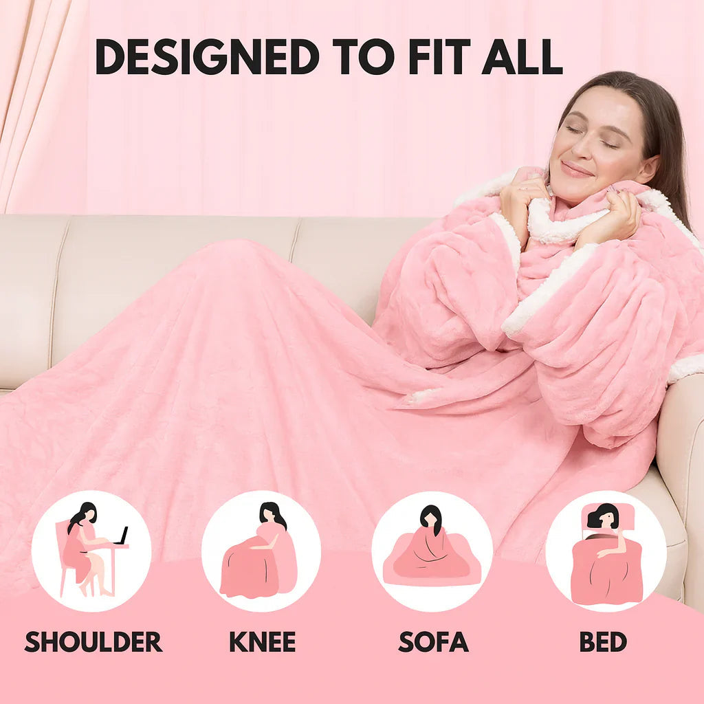 Wearable Heated Blanket Hoodie