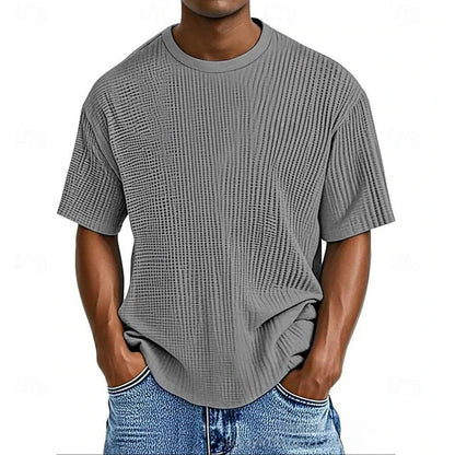 Premium Waffle-Knit T-Shirt – Lässig, Atmungsaktiv & Komfortabel