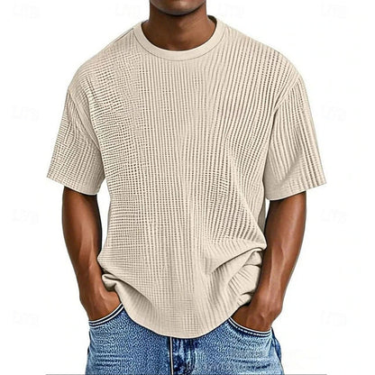 Premium Waffle-Knit T-Shirt – Lässig, Atmungsaktiv & Komfortabel