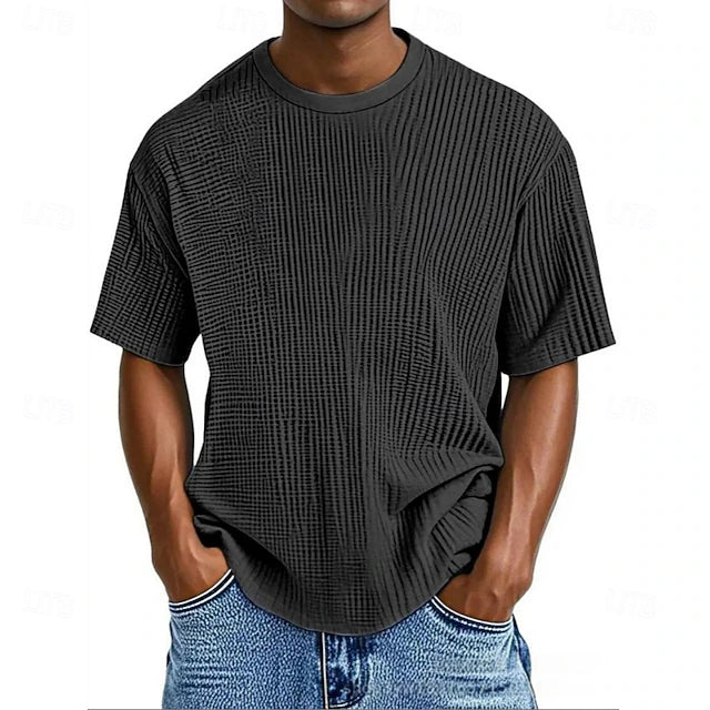 Premium Waffle-Knit T-Shirt – Lässig, Atmungsaktiv & Komfortabel