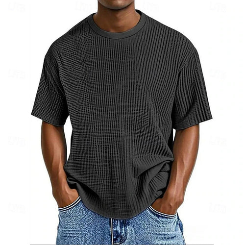Premium Waffle-Knit T-Shirt – Lässig, Atmungsaktiv & Komfortabel