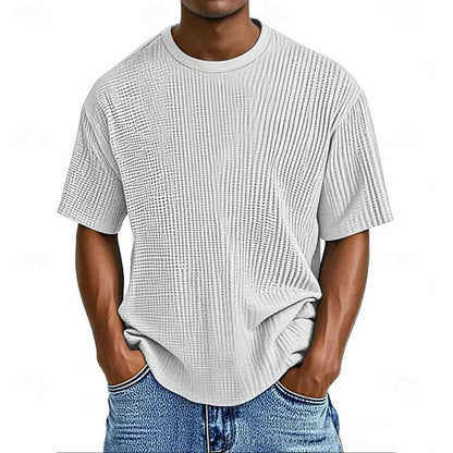 Premium Waffle-Knit T-Shirt – Lässig, Atmungsaktiv & Komfortabel